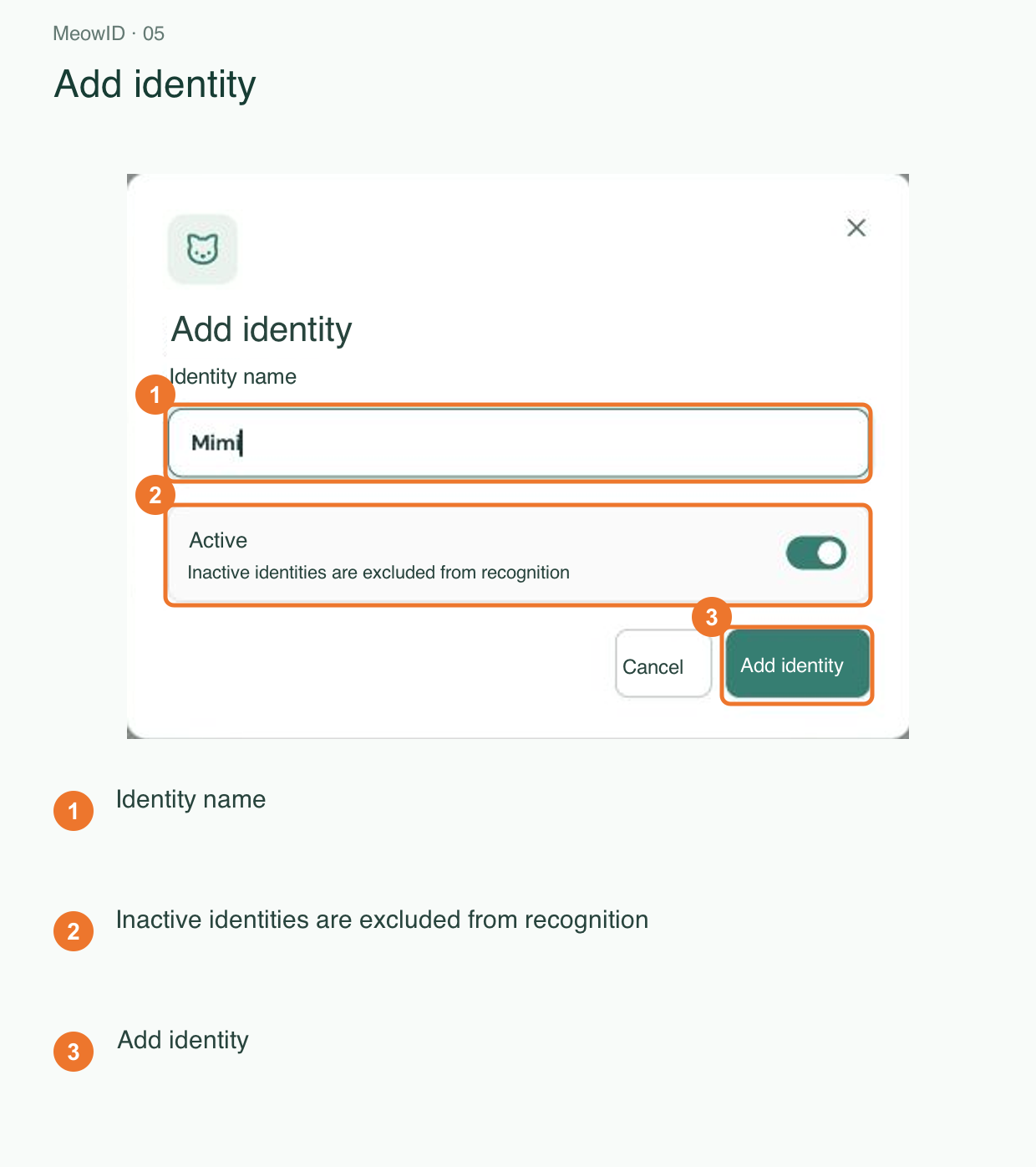 5. Create a cat identity