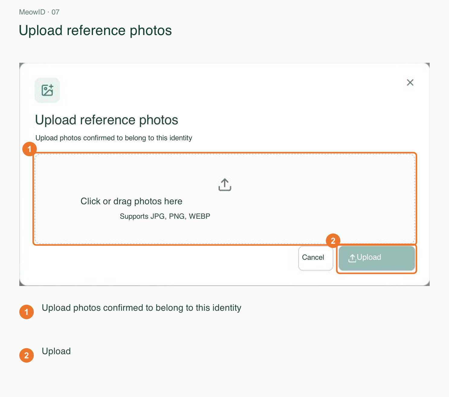 7. Select and upload a reference photo